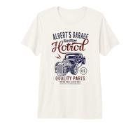 Albert's Hotrod Garage Classic Car Design Personalizzato Maglietta Premium