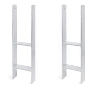 Alberts Set di 2 supporti per pali ad H, zincati a caldo, larghezza 141 mm, altezza totale 600 mm, spessore del materiale: 6 mm