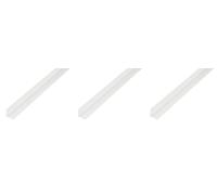 Alberts Set di 3 profili angolari eco | PVC | bianco | 1000 x 10 x 1 mm