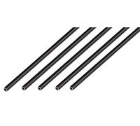 Alberts Set di 5 tubi tondi - alluminio - nero anodizzato - Ø 8 - 1000 x 1 mm