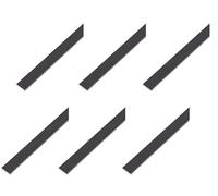 Alberts Set di 6 barre piatte | alluminio anodizzato nero | 2000 x 15 x 2 mm