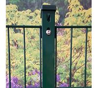 Alberts - Set di 8 supporti per pali a U, con ancoraggio per calcestruzzo in acciaio scanalato, zincato a caldo, larghezza leggera 121 mm, lunghezza ancoraggio per calcestruzzo 200 mm