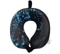 albi Travel Pillow Konstellation - Cuscino da viaggio per il collo, in memory foam, per bambini e adulti, viaggi in auto, blu/nero, taglia unica