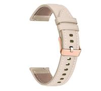 (Albicocca)Cinturino compatibile con Garmin Venu/Sq/Sq 2/2 Plus, cinturino in vera pelle di mucca da 20 mm con fibbia in oro rosa