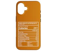 Albicocche secche Fatti Nutrizionali Pannello Tipografia Grafico Custodia per iPhone 16