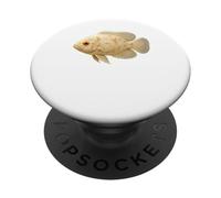 Albino Oscar Fish arte acquatica realistica per gli appassionati di pesci esotici PopSockets PopGrip Adesivo