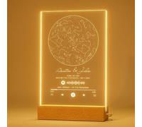 ALBK Luce Notturna Stellata Personalizzata, Personalizzazione Del Tempo e Dello Spazio Per Momenti Indimenticabili, Idee Regalo San Valentino Anniversario, Regalo Coppia Personalizzati, Spotify