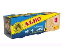 Albo Atún Claro en Aceite de Girasol, Pack de 6 Latas