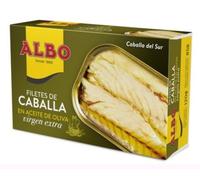 Albo Filetti di Sgombro all'Olio d'Oliva Vergine Extra, Qualità Premium, 85g, Confezione da 2