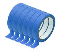 ALBOYI 6 rotoli di nastro coprente, 18 mm x 20 m, nastro blu per pittori, decorazione, pittura, artisti, fai da te, auto, mascheratura spray, industriale, artigianato, interni ed esterni, molteplici