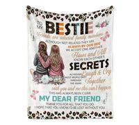 Albrayst Bestie Coperte, regalo di compleanno per la migliore amica, regalo per la migliore amica, donna, 203 x 152 cm