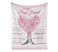 Albrayst Coperta con scritta in inglese "to my best friend", idea regalo di laurea per donne, 152 x 127 cm