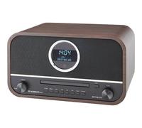 Albrecht DR790CD - Radio digitale DAB+, multifunzione, con lettore CD e Bluetooth, custodia in legno marrone scuro