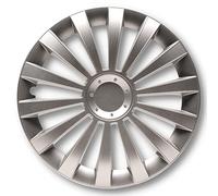 Albrecht Copricerchi 14 pollici argento neri per cerchioni in acciaio - Borchie pollici Meridian in plastica di alta qualità con rivestimento a strati - Made in EU