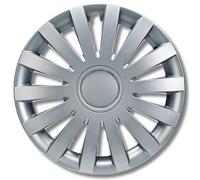 Albrecht 14 pollici copricerchi argento per cerchioni in acciaio - Copriruote in plastica di alta qualità - Copriruote durevoli in confezione originale Albrecht - Made in EU
