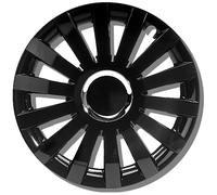 Albrecht Copricerchi 14 pollici nero per cerchioni in acciaio - Borchie pollici Sail in plastica di alta qualità con rivestimento a strati - Made in EU
