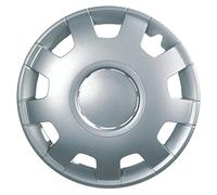 Albrecht Copricerchi 15 pollici argento neri per cerchioni in acciaio - Borchie pollici Alfa in plastica di alta qualità con rivestimento a strati - Made in EU