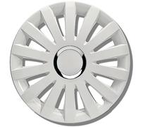 Albrecht Copricerchi 15 pollici bianco per cerchioni in acciaio - Borchie pollici Sail in plastica di alta qualità con rivestimento a strati - Made in EU