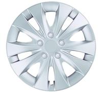 Albrecht Copricerchi 16 pollici argento neri per cerchioni in acciaio - Borchie pollici Storm in plastica di alta qualità con rivestimento a strati - Made in EU