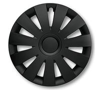 Albrecht - Copricerchi da 14", colore nero, per cerchioni in acciaio, resistenti in confezione originale, prodotti nell'UE