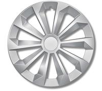 Albrecht - Copricerchi da 14 pollici, colore argento opaco, per cerchioni in acciaio, in plastica di alta qualità, durevoli copricerchi in confezione originale Albrecht - Made in EU