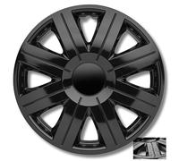 Albrecht Copricerchi da 15 pollici, colore nero, per cerchi in acciaio, copricerchi Cosmos in plastica di alta qualità, copricerchi durevoli in confezione Albrecht - Made in EU