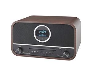 Albrecht DR790CD - Radio digitale DAB+, multifunzione, con lettore CD e Bluetooth, custodia in legno marrone scuro