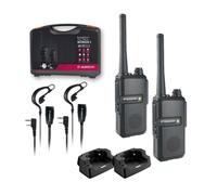 Albrecht Tectalk worker 3 - Pack 2 walkies con caricabatterie e due micro auricolari Valigia con pack 2 Midland Tectalk Worker 3 di uso libero + micro