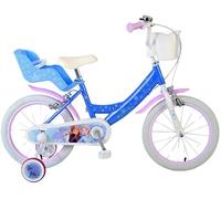 Bicicletta misura da 16 pollici disney frozen con cestino e portabambole - adatta per bambini 4-6 anni
