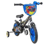 albri bicicletta da 12 pollici Batman, con stabilizzatori laterali, borraccia e scudo anteriore personalizzato. Made in Italy