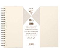 Clairefontaine Album 95433C da personalizzare con 40 fogli di carta bianca 200 g in formato 32 x 24 cm (copertina avorio iridescente) di Clairefontaine