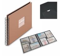 Album a spirale "Fine Art", 36 x 32 cm, 50 pagine bianche, colore: Terra