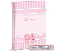 ALBUM BATTESIMO 23X30CM ROSA 30F+VELI SCATOLA