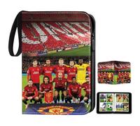 Album Calcio 400 Tasche Impermeabile, Album Carte Collezionabili In Pelle PU Con Maniglia, Per Sticker, Foto e Carte di Star dello Sport, Regalo Compleanno Bambini (Manchester United)
