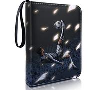 Album Calcio Carte, Raccoglitore di Carte, Album di Carte Collezionabili, Album Porta Carte Compatibile 50 Pagine Può Contenere 400 Carte, Nero