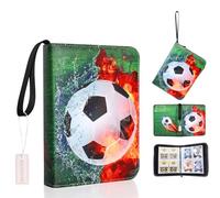 Album Carte, Raccoglitore Carte, Album di Carte Collezionabili 480 Carte, PU Album carte con Cerniera,Porta Carte, Raccoglitore di Carte Collezionabili, Album per calcio di carte collezionabili