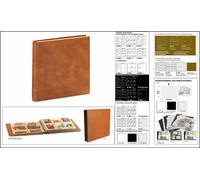 Album Cartoline Postali Maxi-Album Safe 1005 anello binder Skai Braun Leer A 750