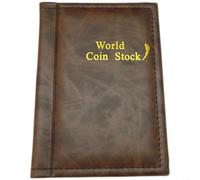 Album commemorativo per collezione di monete con 120 scomparti con copertina in pelle artificiale e PVC, per pagine, libro per conservare monete fino a 28 mm, vetrina per collezionisti (4)