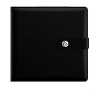 Album con 100 tasche fronte/retro per banconote e francobolli, con 25 fogli in materiale plastico per collezionisti per organizzare valute, cartoline, biglietti, cimeli, protezione antipolvere (nero)