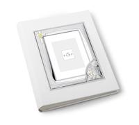 Album Cresima con Cornice in Argento, 20x25 cm, Copertina Bianca, Design Religioso