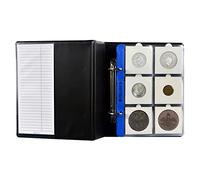 Album da collezione per monete in custodie numismatiche in cartone, 120 buste 50 mm x 50 mm. Raccoglitore S con 20 fogli