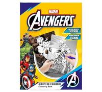 Album da colorare Avengers con Stickers Inclusi, Libro da colorare per bambini, Formato A4, Attività creative con Supereroi