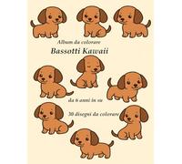 Album da colorare Bassotti Kawaii: da sei anni in su