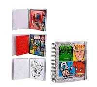 Album da Colorare per Bambini di Marvel - con Stencil per Disegnare, Adesivi, Matite e Pennarelli Colorati - Set Cancelleria per Scuola - Prodotto Originale Elaborato in Spagna