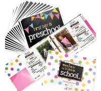 Album dei ricordi del primo e ultimo giorno scuola, Easiest School Days Memory Album, libro dei ricordi scolastici, organizzatore fotografico Class Keeper, per scuola materna e l'università(Girl)