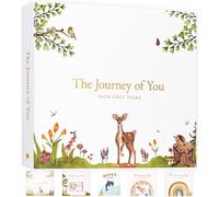 Album dei ricordi per bambini e bambine, per i primi 5 anni, unisex, con animali del bosco per registrare la prima pietra miliare, album fotografico di genere neutro, diario per album dei genitori,