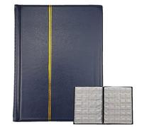 Album della Collezione di Monete, Album per Monete da 250 Tasche, Album per Raccolta Monete 10 Pagine, Raccoglitore per Collezione di Monete, Portamonete da Collezione, Raccoglitore Monete (Blu Scuro)