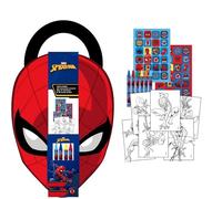 Album di Attività Colorabile Spiderman - Libro per Bambini con Stickers, Dipinti e Foglie da Colorare Uomo Ragno, Ideale per Bambini Fan Marvel che amano Disegnare, Giocare e Creare