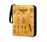 Album di carte collezionabili da collezione, 400 tasche a doppio lato, raccoglitore per carte collezionabili con cerniera in poliuretano per TCG, MTG, carte sportive, frecce tribali e totem