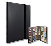 Album di carte da collezione, 9 tasche, raccoglitore con 360 carte di capacità, porta carte per YuGiOh, Match Attax, Ninjago ecc. (nero), regali per ragazzi e bambini